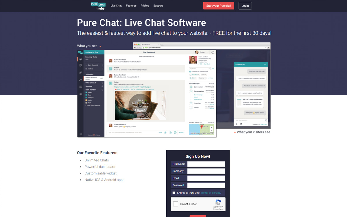 live chat software for WordPress websites